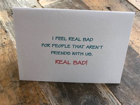 Friendship Note Card Funny BFF Card Etsy