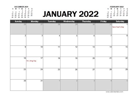Monthly 2022 Excel Calendar Planner Free Printable Templates