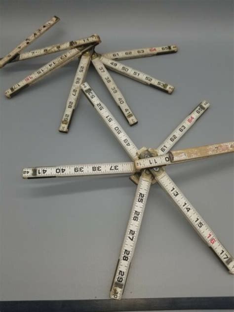 Set Of 2 Vintage Lufkin Modular Folding Ruler Brick Masons 72 Ebay