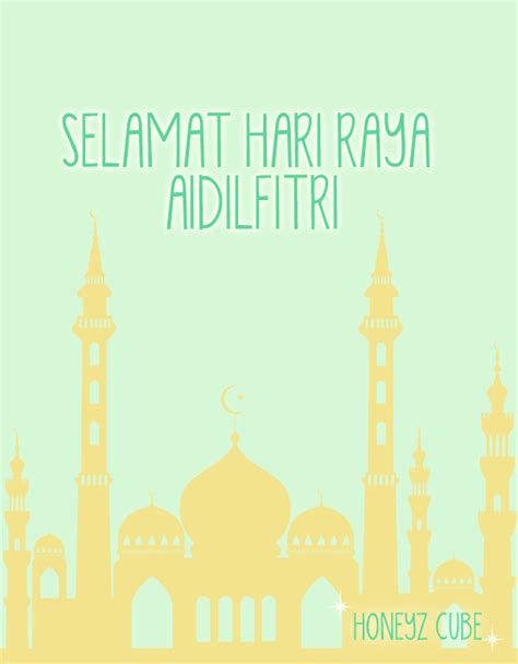 Perayaan tersebut juga dikenali sebagai hari raya puasa, hari raya fitrah atau hari lebaran. Selamat Hari Raya Aidilfitri to all my Muslim Honeyz ...