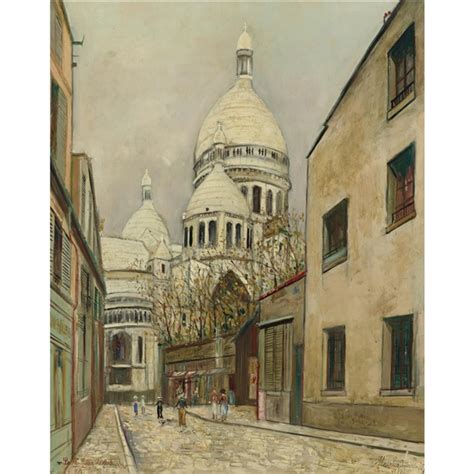 Maurice Utrillo Sacré Coeur De Montmartre Et Rue Du Chevalier De La