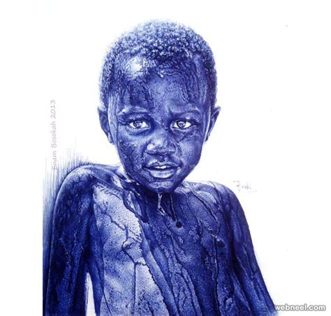 20 Realistic Ballpoint Pen Drawings From African Artist