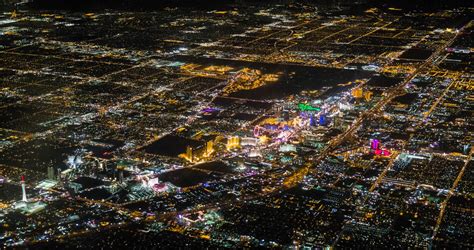 The Las Vegas Strip From The Air And At Night Davd Photography
