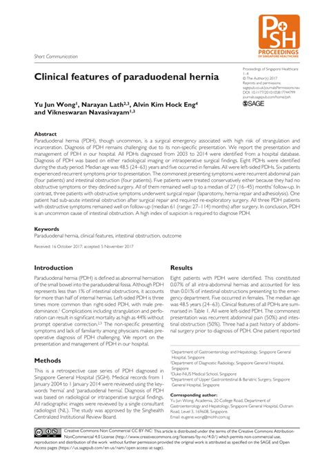 Pdf Clinical Features Of Paraduodenal Hernia