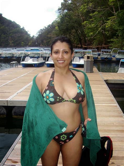Plus Hot Nri Aunty Two Piece Bikini And Sexy Pics From India