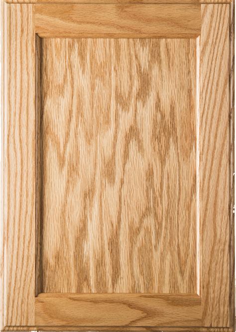 Unfinished Shaker Style Red Oak Cabinet Door With Flat Panel