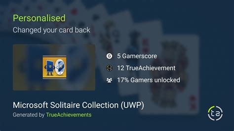 Personalised Achievement In Microsoft Solitaire Collection Uwp