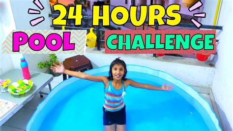 Living In A Swimming Pool For 24 Hours 24 Hour Challenges Pool