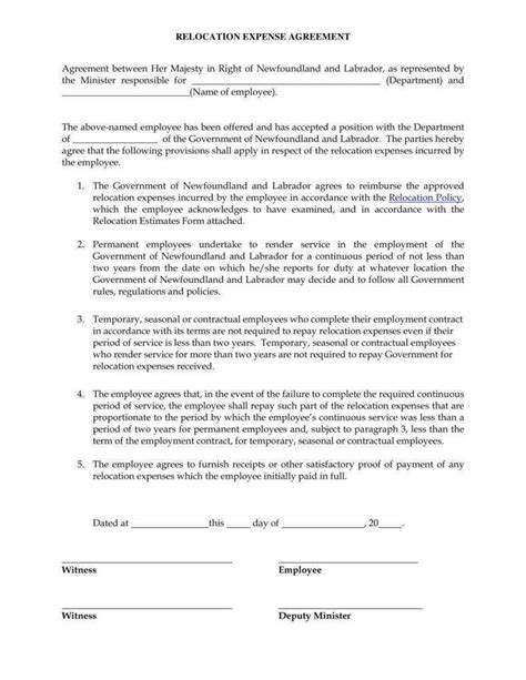 12 Relocation Agreement Templates Pdf Free And Premium Templates