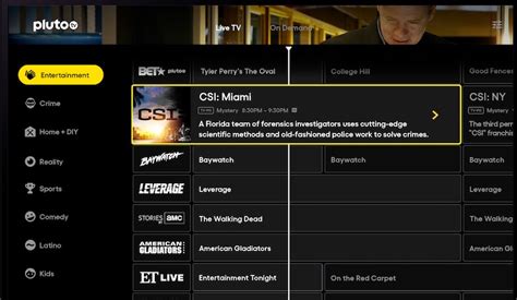 These channels are separated into the following categories Pluto TV Adds Local CBS News and Weather to it's TV Guide ...