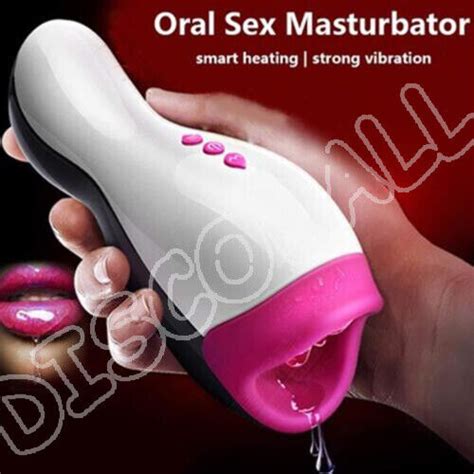Heating Vibrating Blowjob Male Masturbator Oral Sucking Sex Toy