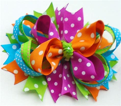 Colorful Boutique Hair Bow Simply Cute