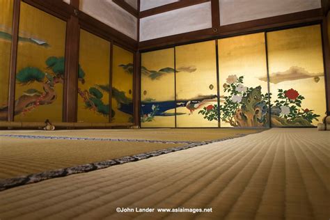 Tatami With Golden Fusuma At Shunkoin A Subtemple Of Myoshinji Temple