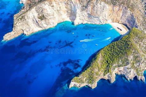 Greece Iconic Vacation Picture Aerial Drone View Of The Famous