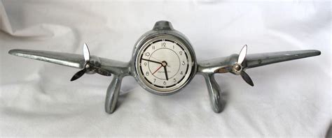 Vintage Sarsaparilla Propeller Airplane Desk Clock 1806046113