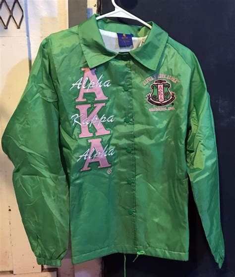 Alpha Kappa Alpha Aka Sorority Line Jacket Apple Green Alpha Kappa