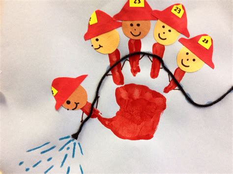 Firefighters Easy Crafts For Kids Toddler Crafts Art For Kids Craft