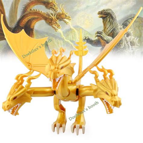 4pcsset Ghidorah And Godzilla King Of The Monsters 2019 Movie Lego