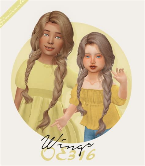 Wings Oe0916 Hair Kids Version At Simiracle Sims 4 Up