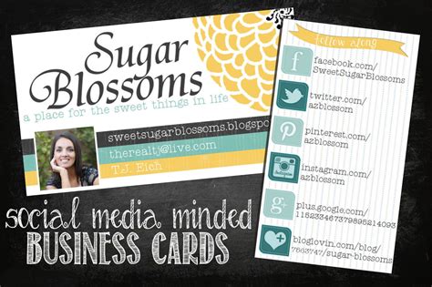 Websites website design services website redesign. Sweet Sugar Blossoms: Social Media Business Cards