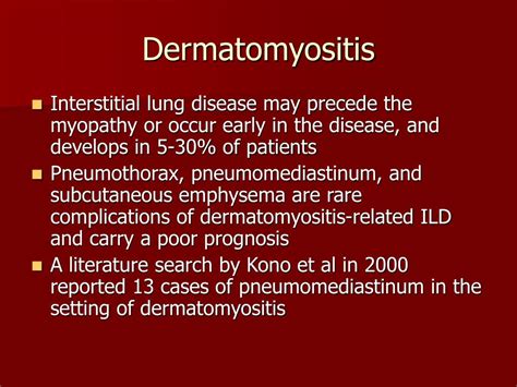 PPT Dermatomyositis Complicated By Pneumomediastinum And Subcutaneous Emphysema PowerPoint