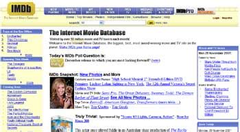 IMDb Internet Movie Database Veckans Sajt Nr 48 2007