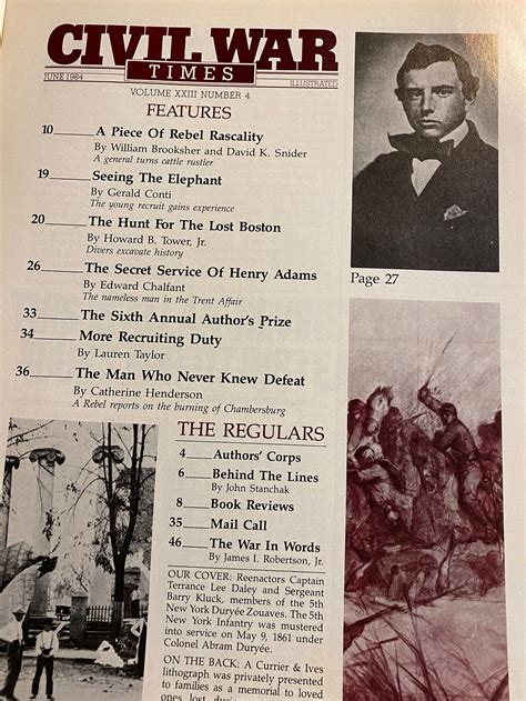 Civil War Times Illustrated History Magazine June 1984 Etsy