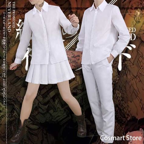 Anime The Promised Neverland Cosplay Costumes Emma Norman Ray Cosplay