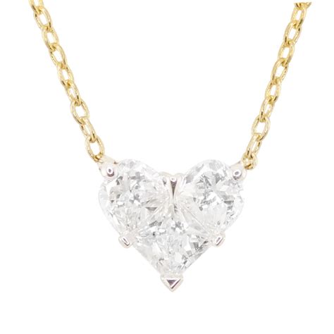 14kt Gold Large Full Diamond Heart Necklace Luna Skye