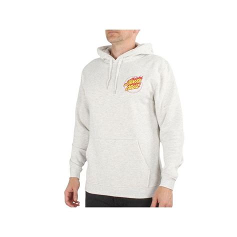 Sudadera Outlet Santa Cruz Hood Flame Hand Athletic Heather Atlas Stoked