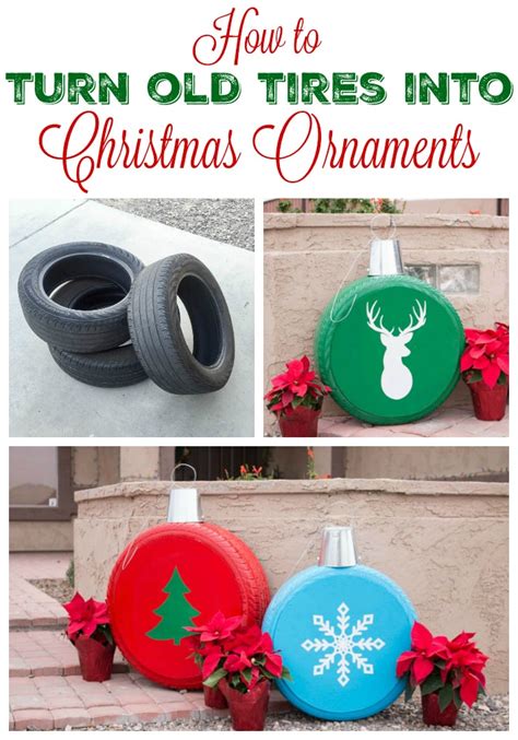Old tires are a beautiful material for diy projects, green building on a small budget, outdoor and interior decorating. How To Make Giant Christmas Ornaments From Old Tires - Addicted 2 DIY