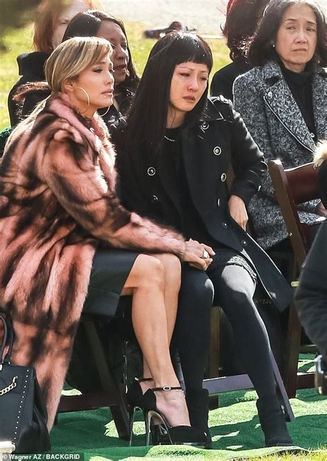 Jennifer Lopez And Constance Wu Weep Together As They Film An Emotional Funeral Scene For