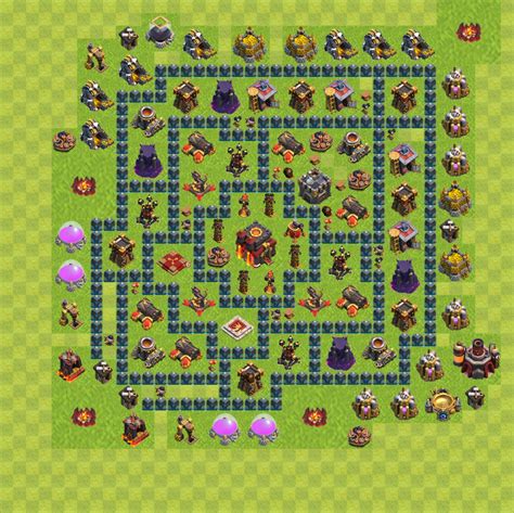 Trophy (Defense) Base TH10 - Clash of Clans - Town Hall Level 10 Base, #38