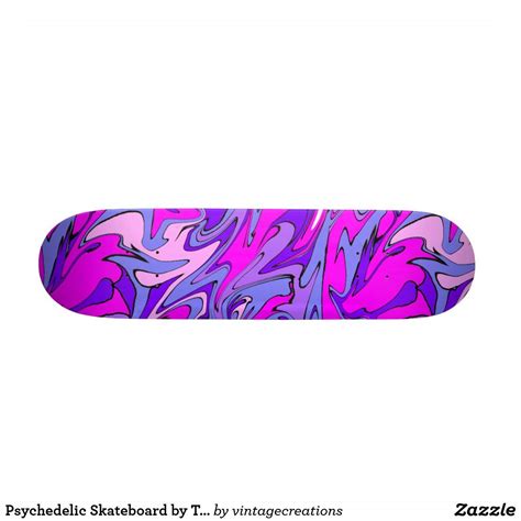 Psychedelic Skateboard By Thierry Reno Painted