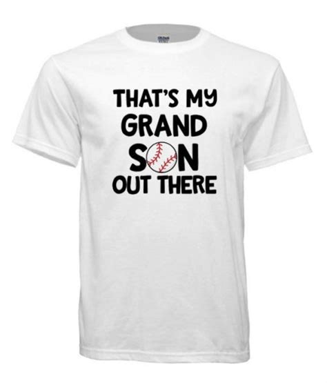 Grandma Baseball Thats My Grandson Out There T Shirt Graphic Tee