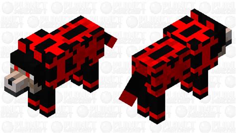Red And Black Dog Minecraft Mob Skin
