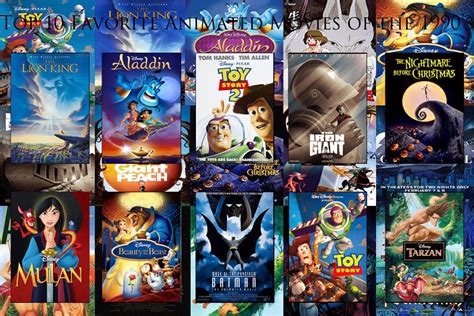 My Top 10 Favorite Animated Movies Of The 1990s By Ezmanify On Deviantart