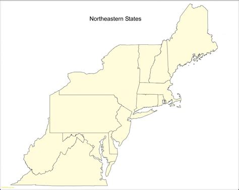 Northeast Us Map Printable Inspirationa United States Northeast Blank