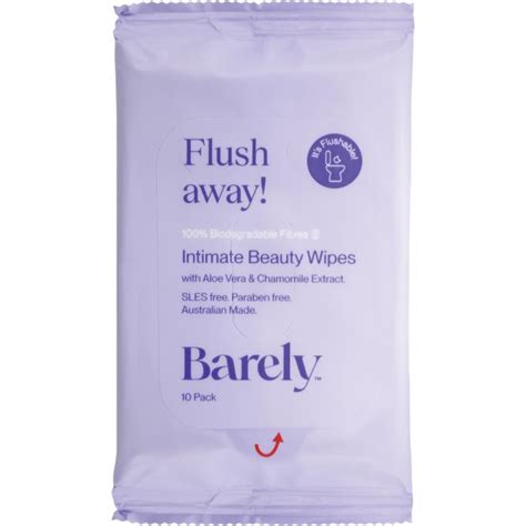 Buy Barely Intimate Flushable Wipes 10 Pack Online At Chemist Warehouse®