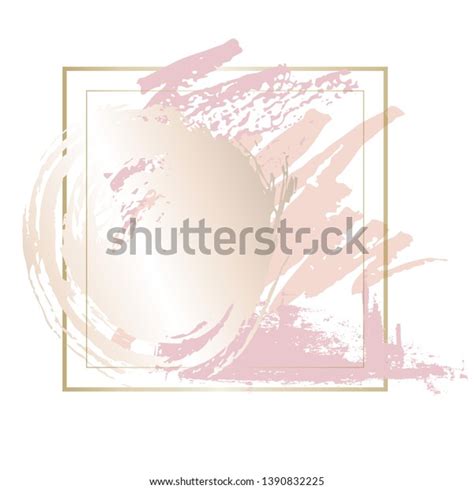 Golden Pink Nude Art Frames Modern vector de stock libre de regalías Shutterstock