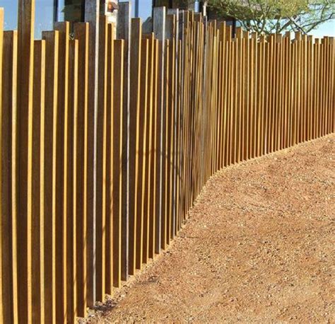 Corten Steel Fence | Fence design, Wood fence design, Modern fence design