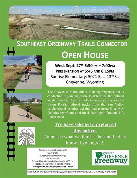 Southeast Greenway Trails Connector Open House Cheyenne Mpo