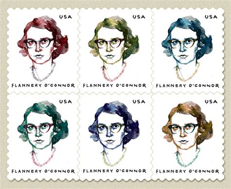 Flannery Oconnor Profile Stamps Work In Progress