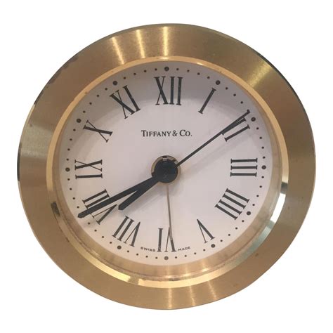 Tiffany And Co Brass Round Alarm Clock Chairish