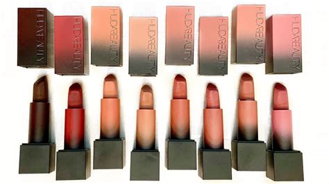 Huda Beauty Power Bullet Matte Lipsticks Swatches