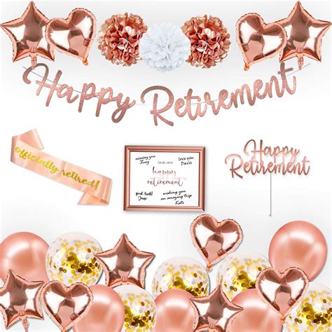 Buy Patyfeir Retirement Party Decorations For Women Rose Gold