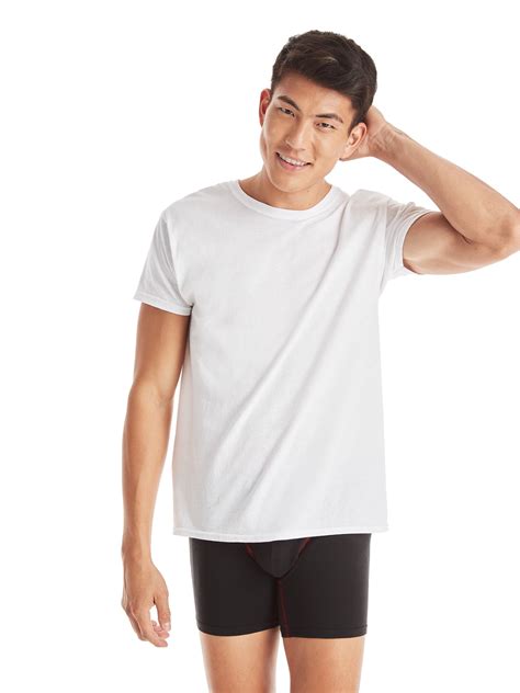 Hanes Mens Super Value Pack White Crew T Shirt Undershirts 10 Pack