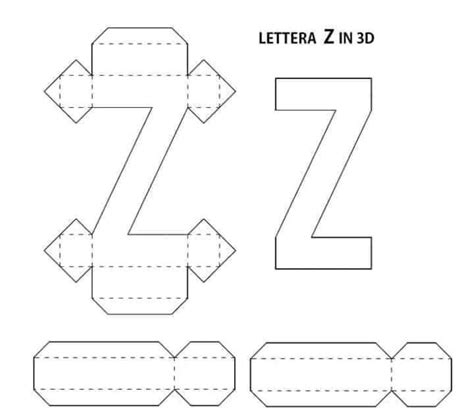 Molde Letra Z 3d Para Imprimir Gratis Letras Do Alfabeto Ver E Fazer