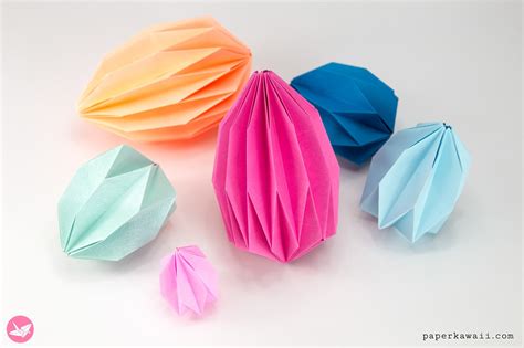Origami Accordion Easter Egg Tutorial Paper Kawaii
