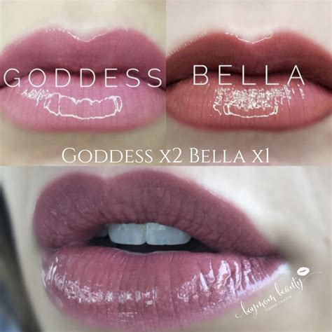 Goddess Lipsense Layered With Bella And Pearl Gloss Lipsense Colors
